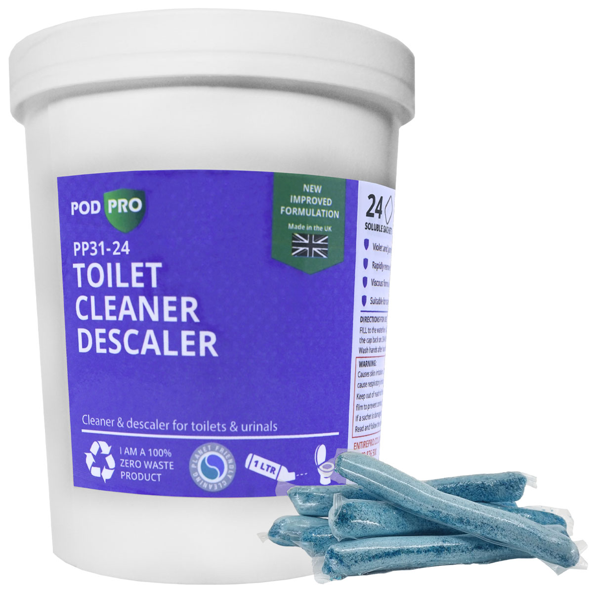 Pod Pro Toilet Cleaner Descaler (24 Sachets) | Entire Pro